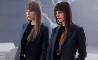 Taylor Swift and Dakota Johnson in “Patient Zero”