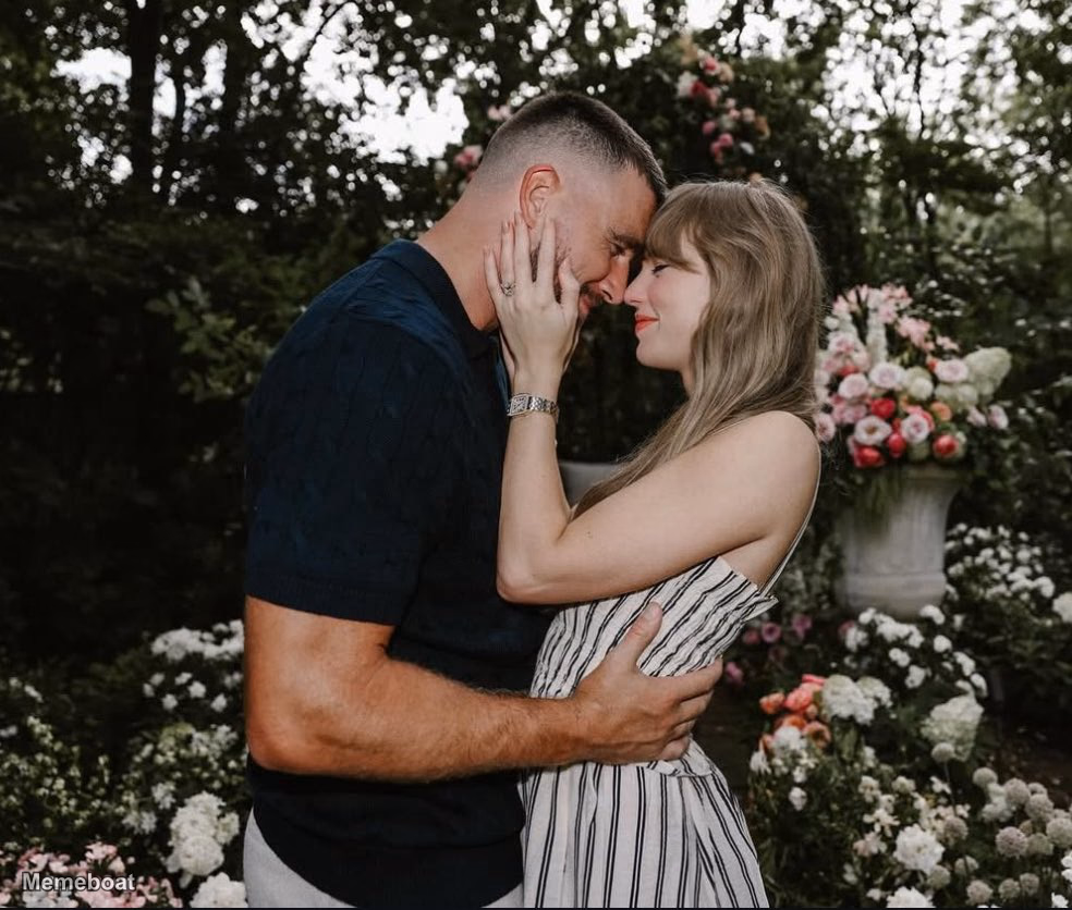 Taylor Swift and Travis Kelce Engagement Picture - meme generator image preview