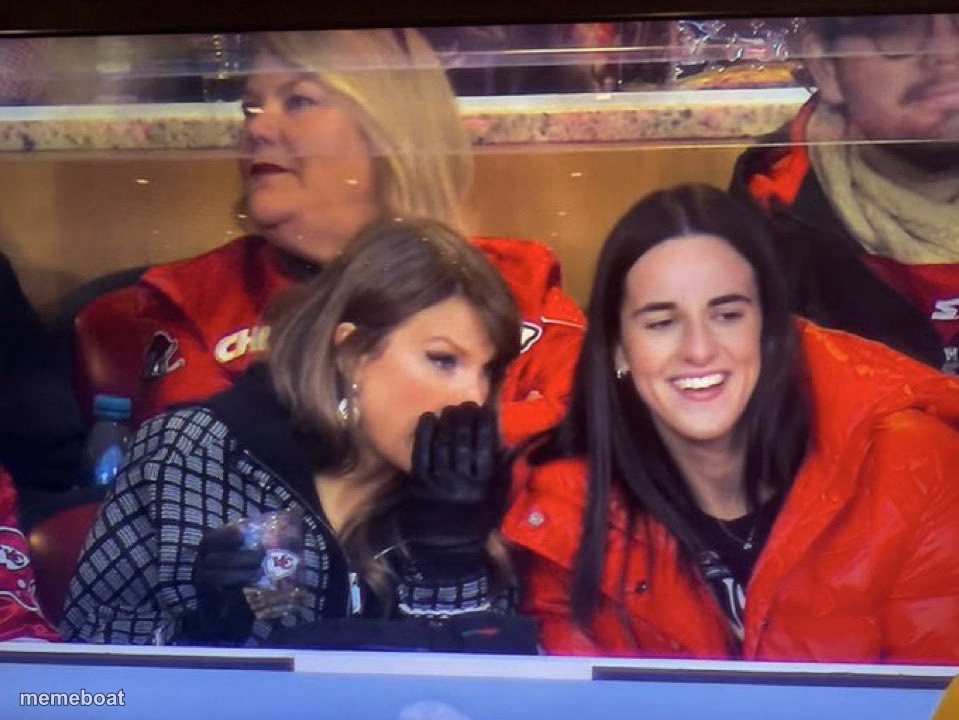 Taylor Swift Chiefs Game Caitlin Clark - meme generator image preview