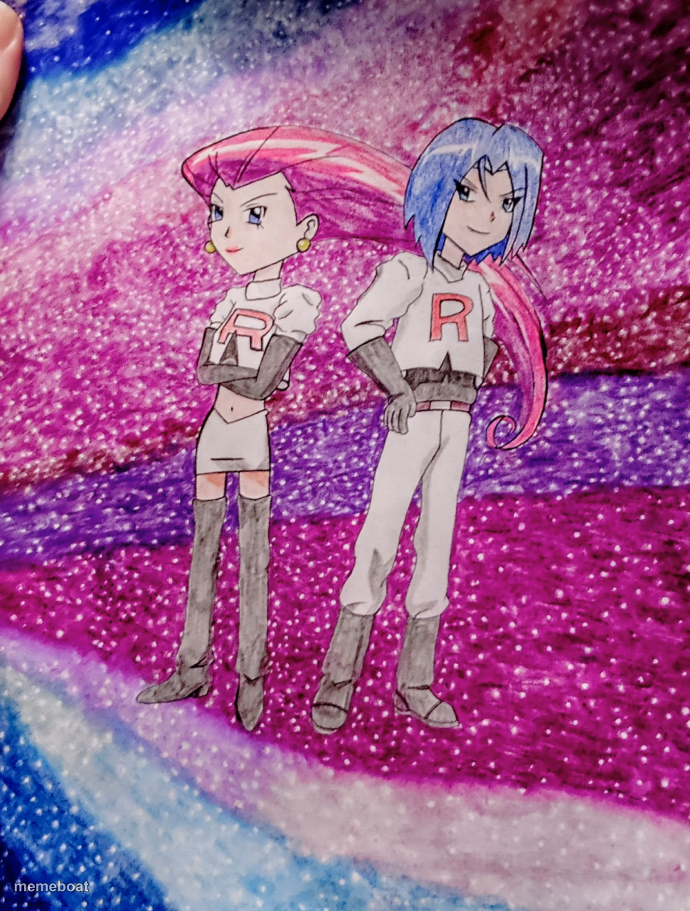Team Rocket drawing! (Jessie and James from Pokémon) - meme generator image preview