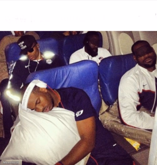 Team USA Sleeping on a Plane - meme generator image preview