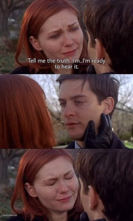 Tell me the truth, I'm ready to hear it - meme generator image preview