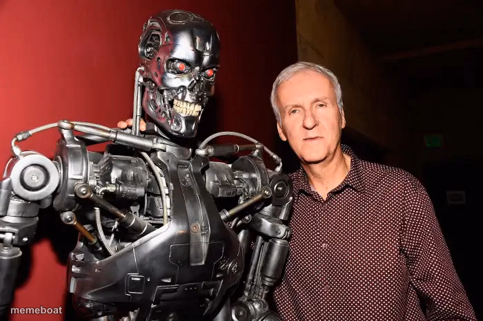 Terminator with James Cameron - meme generator image preview