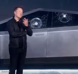 Tesla Cybertruck broken glass