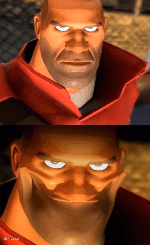 TF2 Heavy Creepy Smile - meme generator image preview