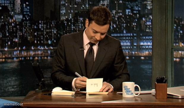 Thank you Notes Jimmy Fallon - meme generator image preview