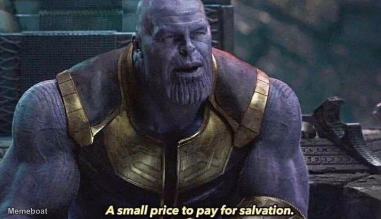 Thanos small fee - meme generator image preview