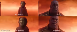 Thanos What Did It Cost? Everything.