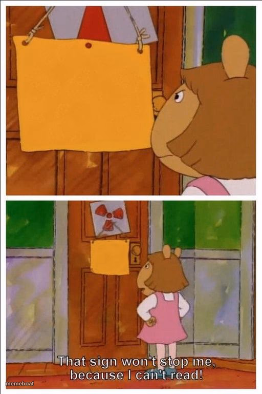 That sign won't stop me! - meme generator image preview