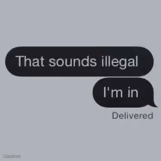 That Sounds Illegal, I'm In
