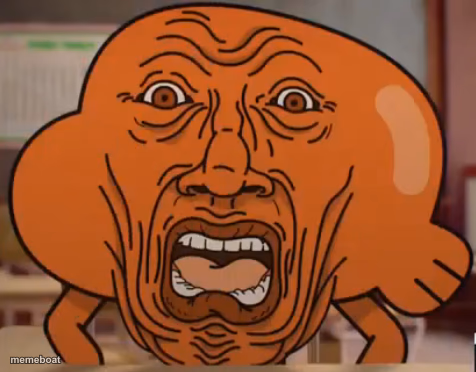 The Amazing World of Gumball Darwin horror face - meme generator image preview