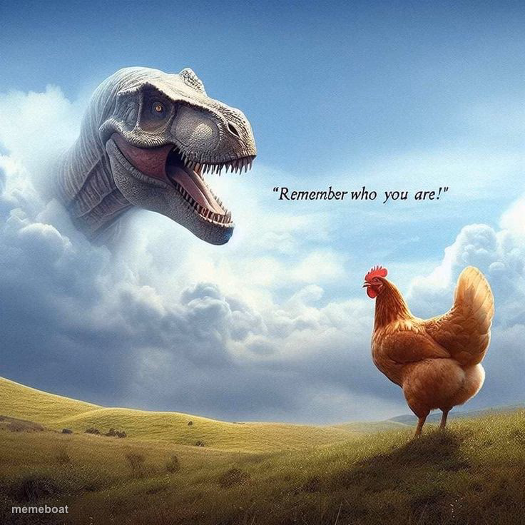 The chicken remembers who it is - meme generator image preview