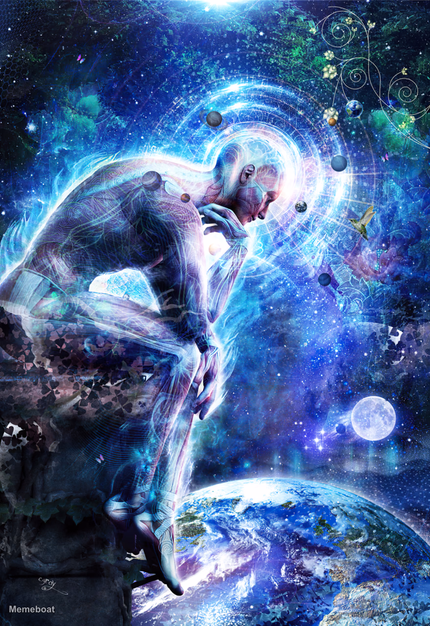 The Cosmic Thinker - meme generator image preview
