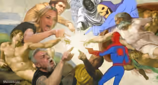 The Creation of Adam Pointing