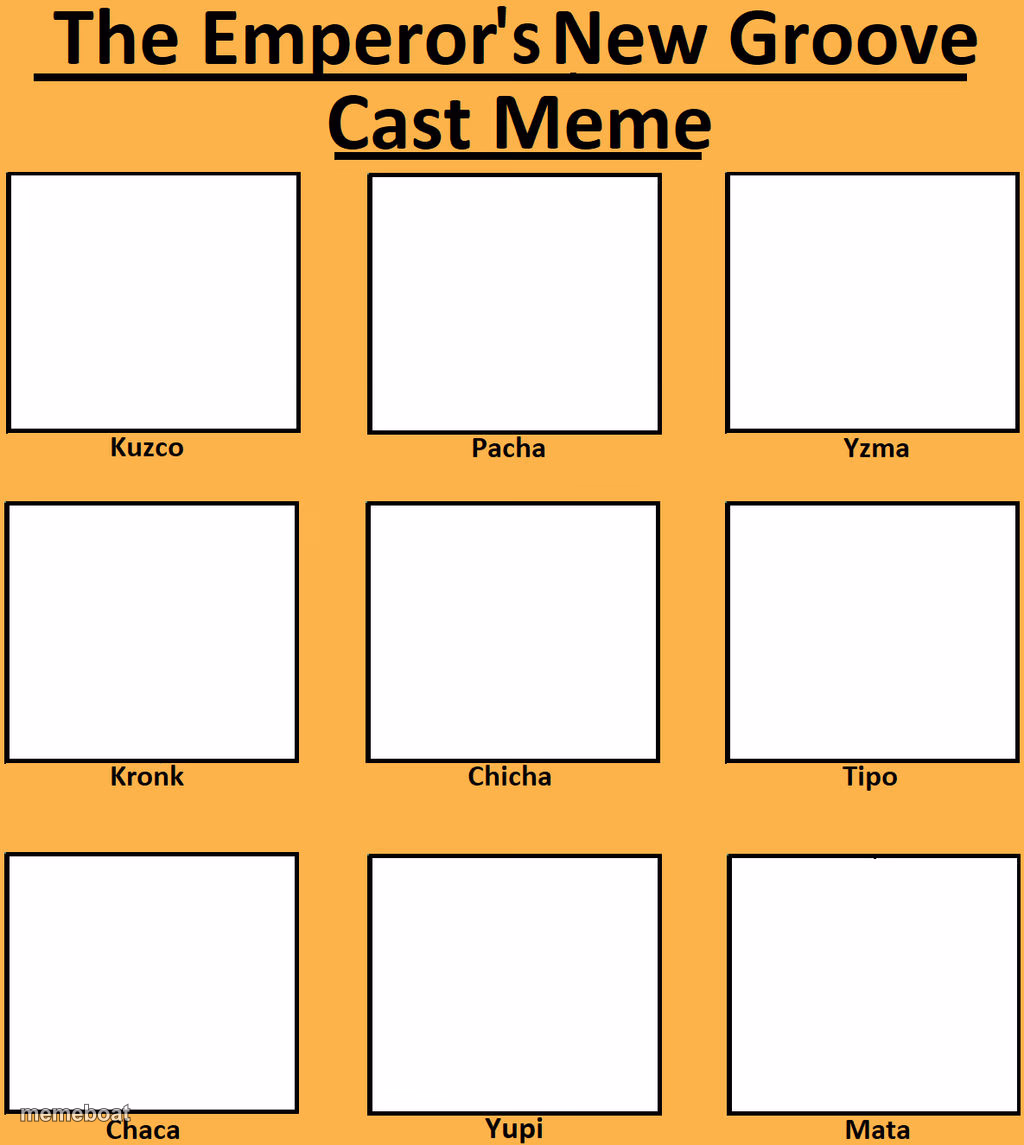 The Emperor's New Groove Cast Meme - meme generator image preview
