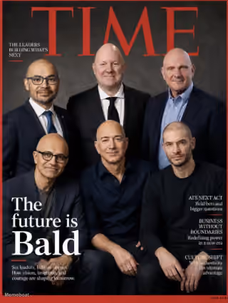 The future is bald - Time magazine cover