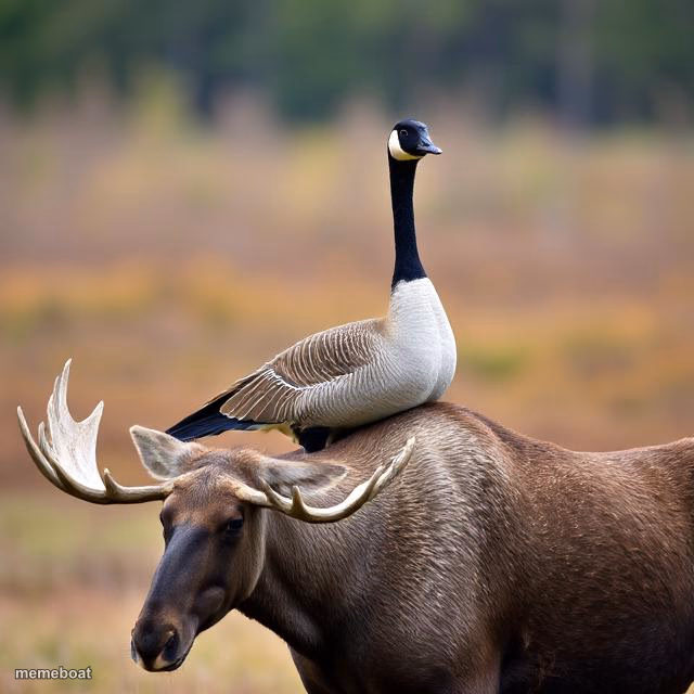 The goose on the moose - meme generator image preview