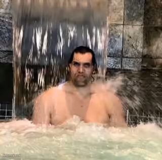 The Great Khali Bathing