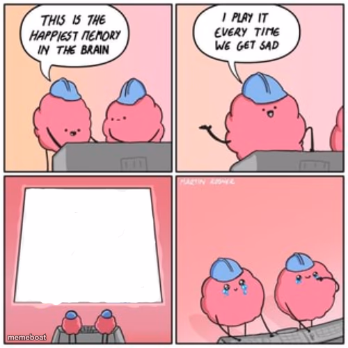 The happiest memory in the brain - meme generator image preview