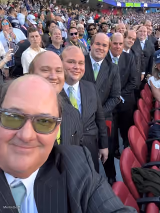 The Kevin Malones at the Super Bowl