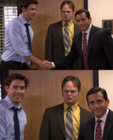the office handshake