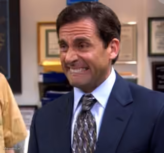The Office Michael Scott Grimace