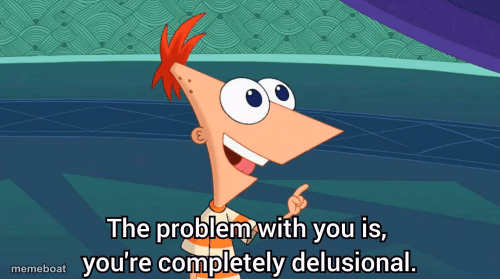 The Problem with you is, you're completely delusional - meme generator image preview