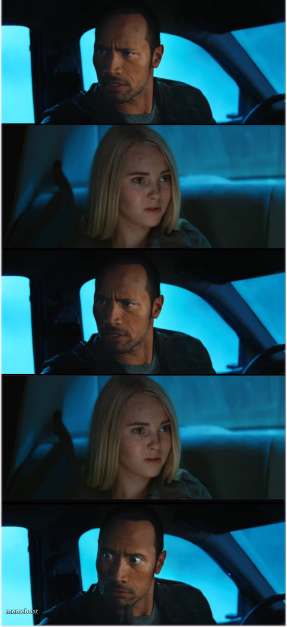 The Rock Driving: Nocturnal Dialogue Extended #1 - meme generator image preview