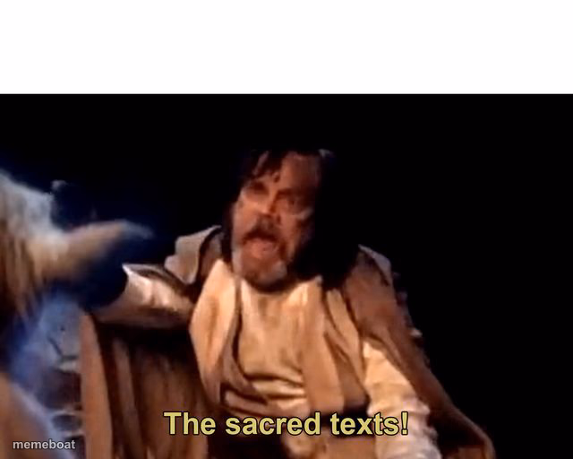The sacred texts! - meme generator image preview