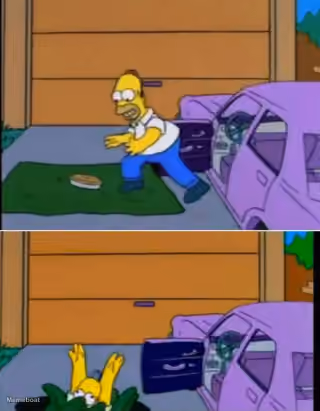 The Simpsons "Homer Simpson Backs Into Bushes"
