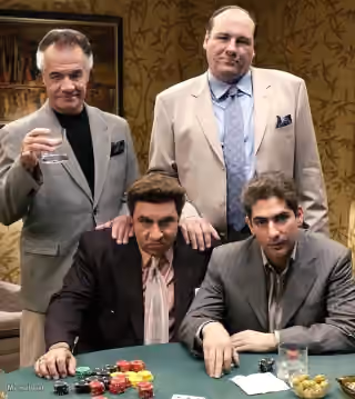 The Sopranos at Poker Table