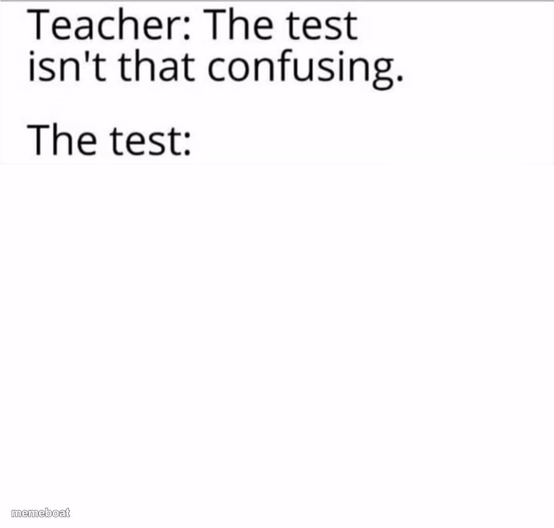 the test isn't that confusing - meme generator image preview