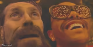 The Weeknd and Willem Dafoe Looking Up