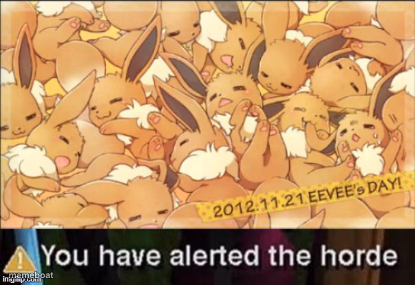 The_non-popular_eevee announcement template - meme generator image preview