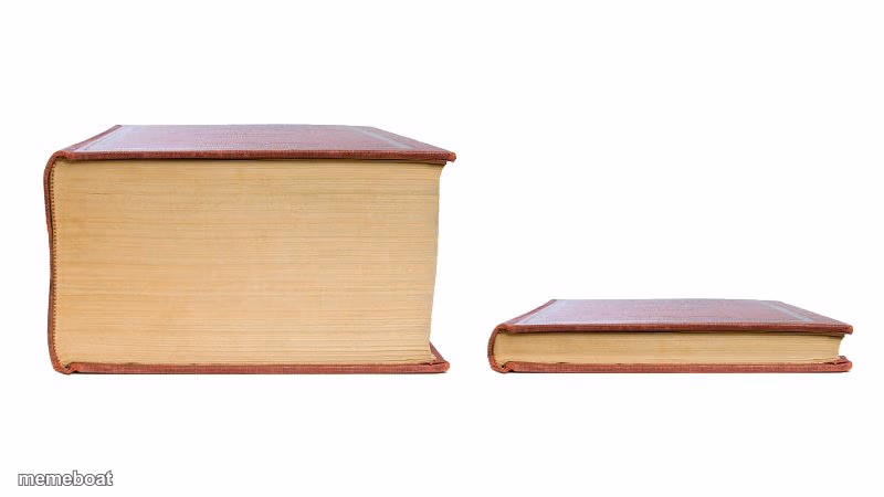 thick book thin book - meme generator image preview