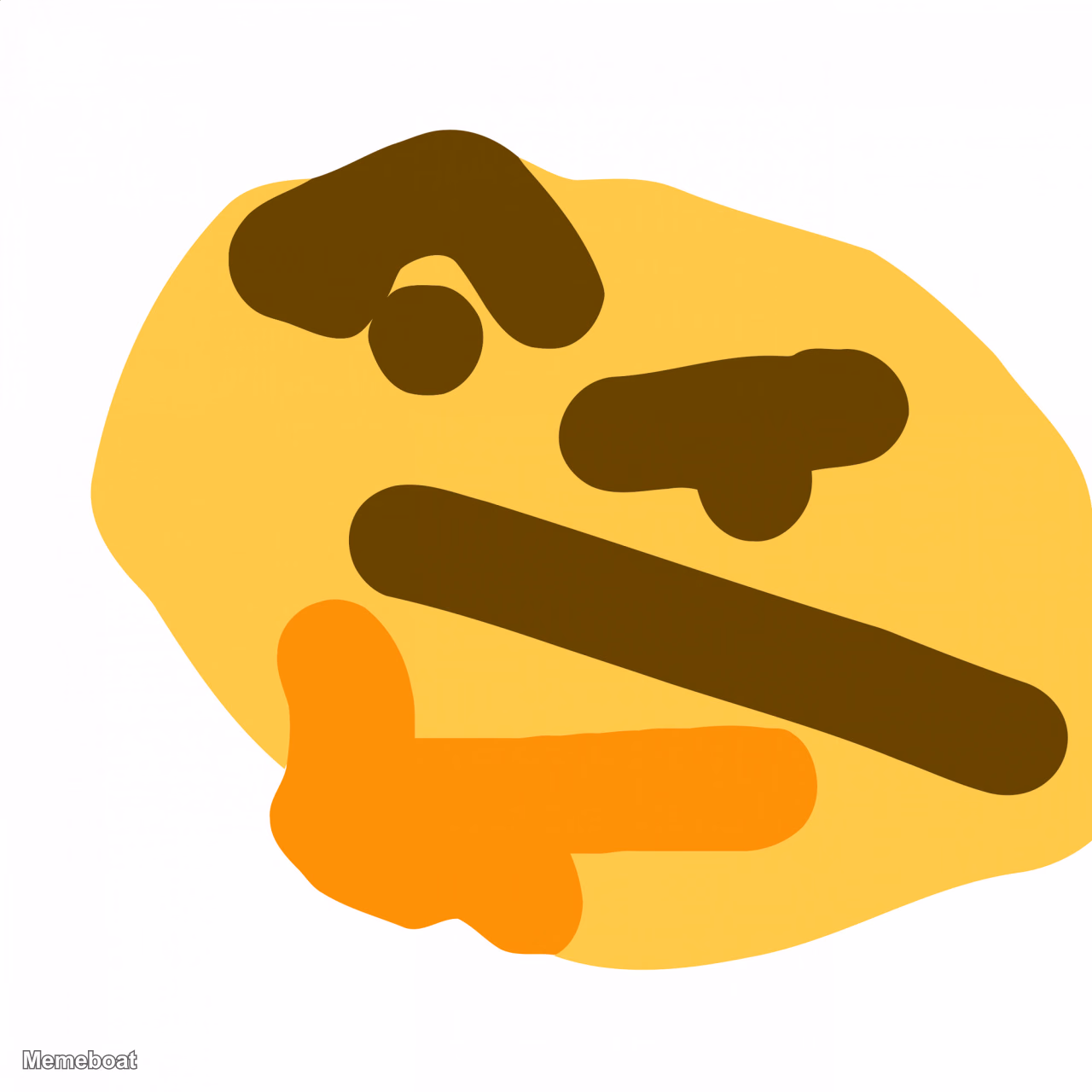 Thinking Face Emoji 2 - meme generator image preview