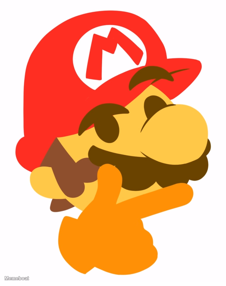 Thinking Mario - meme generator image preview