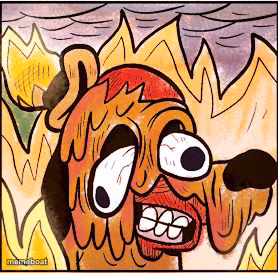 This is fine face melt - meme generator image preview