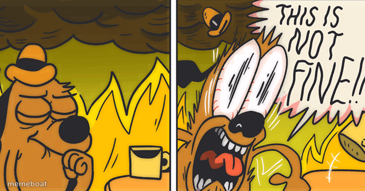 This is not fine - meme generator image preview