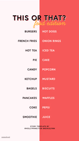 This Or That Food Edition
