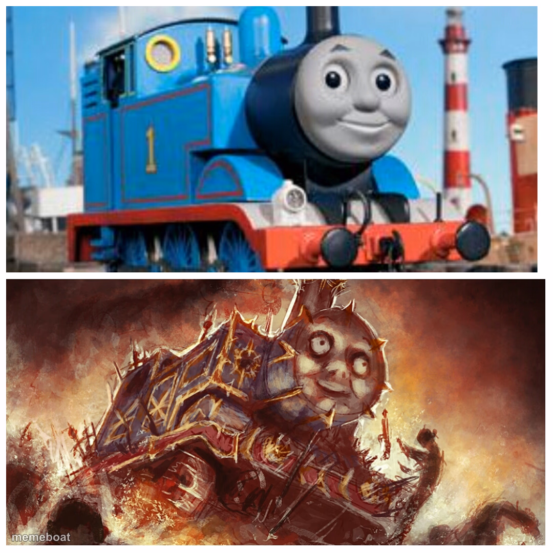 Thomas the creepy tank engine - meme generator image preview