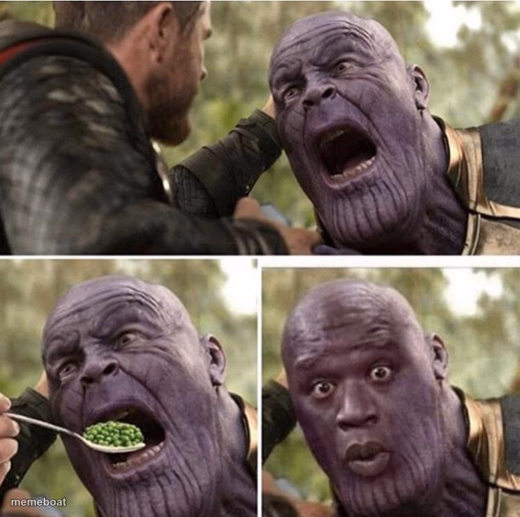 Thor feeding Thanos - meme generator image preview