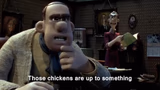 Those chickens are up to something