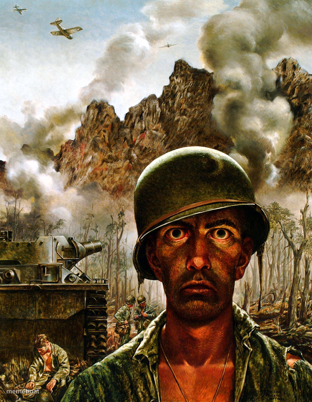 Thousand Yard Stare - meme generator image preview