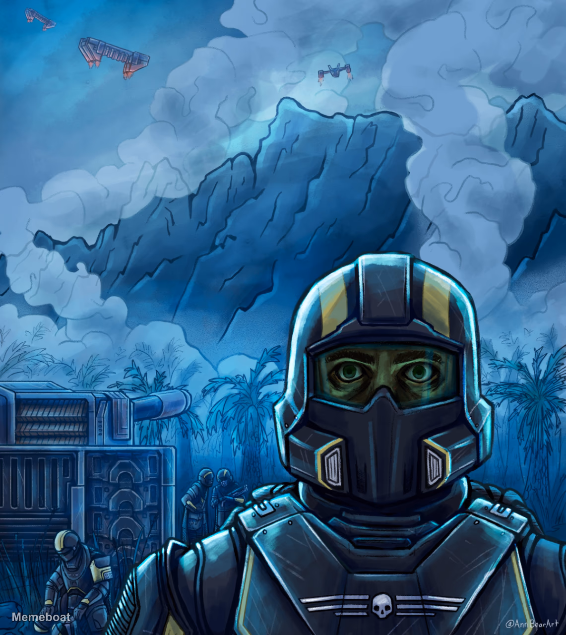 thousand yard stare helldivers 2 - meme generator image preview