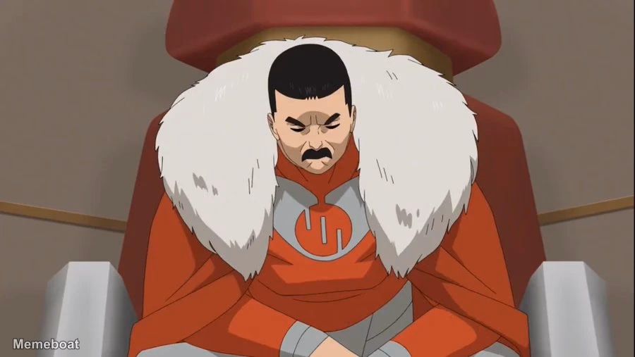 Thragg Sitting on His Throne - 'Invincible S4' - meme generator image preview