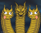 Three headed Dragon but stupid