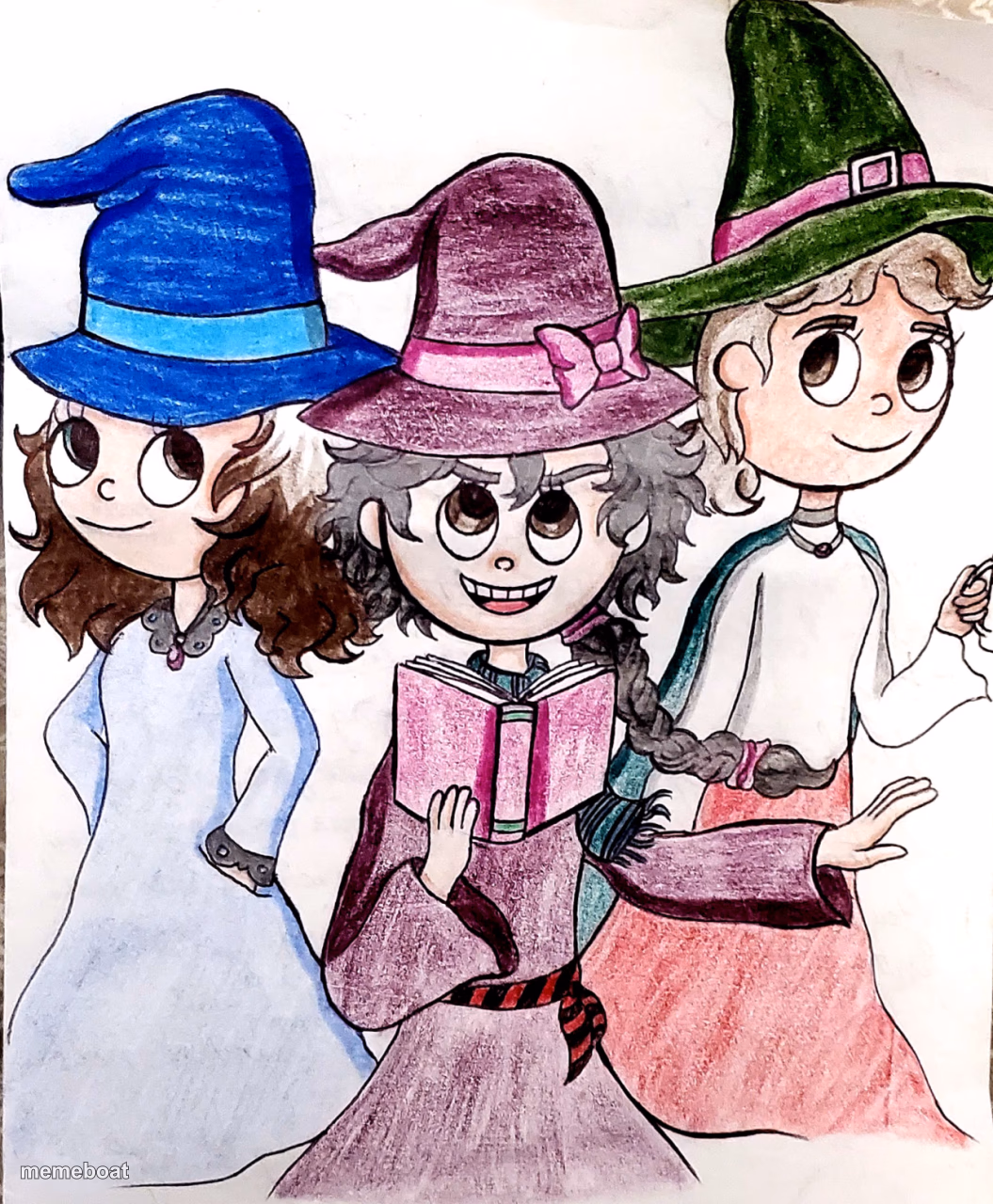 Three witches drawing - meme generator image preview