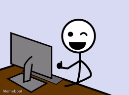 Thumbs Up Computer Stickman - meme generator image preview