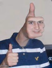Thumbs up face - meme generator image preview